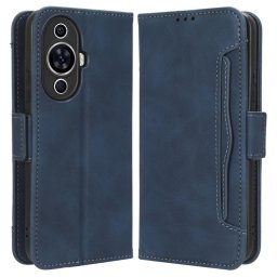 Кожен калъф тип портмоне с магнитна закопчалка за Huawei Nova 11 - тъмно син