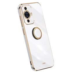 Хибриден гръб със стойка тип пръстен марка XINLI за Huawei Nova 11 Pro - бял