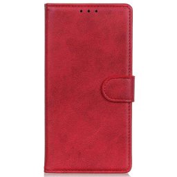 Кожен калъф тип портмоне за Nokia XR21 - червен