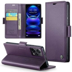 Калъф страничен flip марка CASEME за Xiaomi Redmi Note 12 Pro+ 5G – лилав