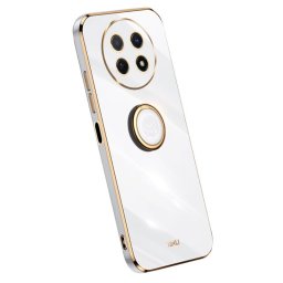 Хибриден гръб със стойка тип пръстен марка XINLI за Huawei nova Y91 - бял