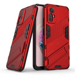 Хибриден гръб със стойка марка BIBERCAS за Xiaomi Redmi Note 12S - червен