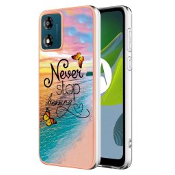 Силиконов гръб за Motorola E13 - never stop dreaming