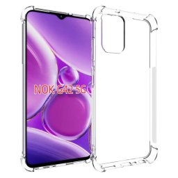 Силиконов гръб с подсилени ръбове за Nokia G42 4G/5G - прозрачен