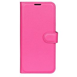 Кожен калъф тип портмоне за Nokia G42 5G - ярко розов