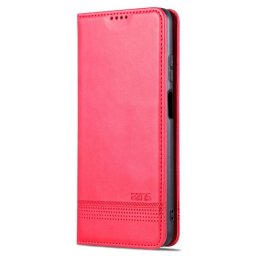 Кожен калъф страничен flip марка AZNS за Huawei nova Y91 – червен