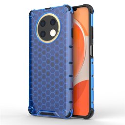 Хибриден гръб с ромбоидна шарка за Huawei nova Y91 - син