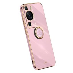Хибриден гръб със стойка тип пръстен марка XINLI за Huawei P60 Pro - светло лилав