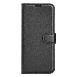 Кожен калъф тип портмоне за Xiaomi Redmi 12C - черен