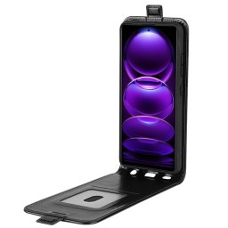 Кожен калъф flip за Xiaomi Redmi Note 12 Pro+ 5G - черен
