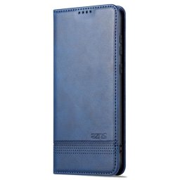 Кожен калъф страничен flip марка AZNS за Huawei P60 Pro – тъмно син