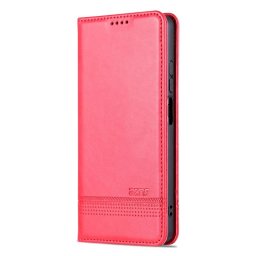 Кожен калъф страничен flip марка AZNS за Xiaomi Redmi Note 12 Pro 5G – червен