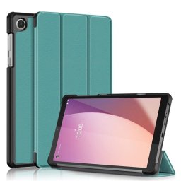 Кожен калъф със сгъващ се капак за Lenovo Tab M8 4th Gen - тюркоазен