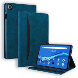 Кожен калъф за Lenovo Tab M8 4th Gen - тъмно син