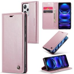 Калъф страничен flip марка CASEME за Xiaomi Redmi Note 12 Pro+ 5G – розов