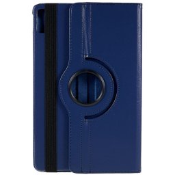 Кожен калъф за Lenovo Tab P11 Gen 2 с въртяща поставка - тъмно син
