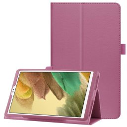 Кожен калъф за Samsung Galaxy Tab A7 Lite - лилав
