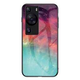 Силиконов кейс със стъклен гръб за Huawei P60 Pro - мъглявина