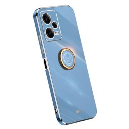 Силиконов гръб със стойка тип пръстен марка XINLI за Xiaomi Redmi Note 12 Pro 5G - син