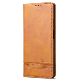 Кожен калъф страничен flip марка AZNS за Xiaomi Redmi Note 12S – бежов