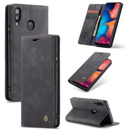 Калъф страничен flip марка CASEME за Samsung Galaxy A20e – черен