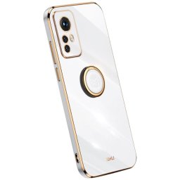 Силиконов гръб със стойка тип пръстен марка XINLI за Xiaomi 12 - бял