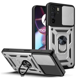 Хибриден гръб със стойка за Motorola Edge 30 Pro - бял