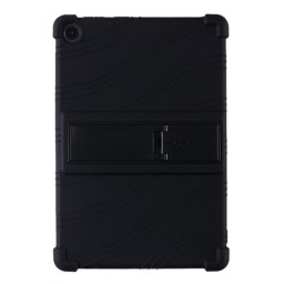Силиконов гръб със стойка за Lenovo Tab M10 3rd Gen - черен