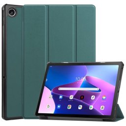 Кожен калъф със сгъващ се капак за Lenovo Tab M10 Plus 3rd Gen - тюркоазен