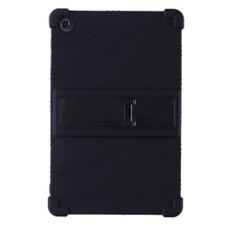Силиконов гръб със стойка за Lenovo Tab M10 Plus 3rd Gen - черен