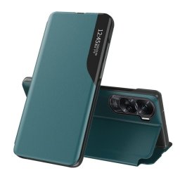 Тънък кожен калъф за Honor 90 Lite 5G – зелен