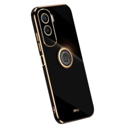 Силиконов гръб със стойка тип пръстен марка XINLI за Honor 90 Lite 5G - черен