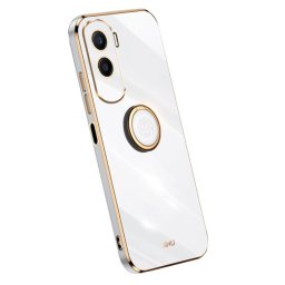Силиконов гръб със стойка тип пръстен марка XINLI за Honor 90 Lite 5G - бял