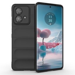 Силиконов гръб на ленти за Motorola Edge 40 Neo 5G - черен