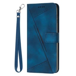 Кожен калъф тип портмоне за Motorola Edge 40 Neo 5G - тъмно син