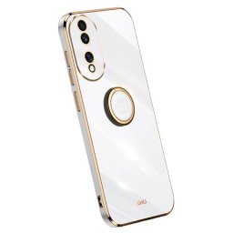 Силиконов гръб със стойка тип пръстен марка XINLI за Honor 90 - бял