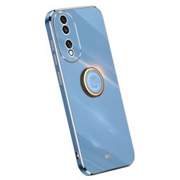 Силиконов гръб със стойка тип пръстен марка XINLI за Honor 90 - син