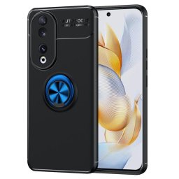 Силиконов гръб със стойка тип пръстен за Honor 90 - син
