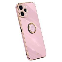 Силиконов гръб със стойка тип пръстен марка XINLI за Xiaomi Redmi 12 4G - светло лилав
