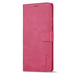 Кожен калъф тип портмоне марка LC.IMEEKE за Xiaomi Redmi 12 4G/5G - малинов