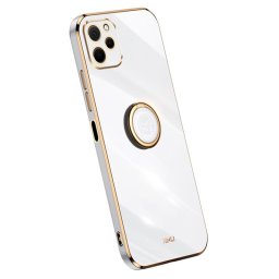 Хибриден гръб със стойка тип пръстен марка XINLI за Huawei nova Y61 - бял
