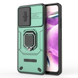 Хибриден гръб със стойка и слайдер за камера за Xiaomi Redmi Note 12S - зелен