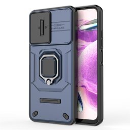 Хибриден гръб със стойка и слайдер за камера за Xiaomi Redmi Note 12S - тъмно син