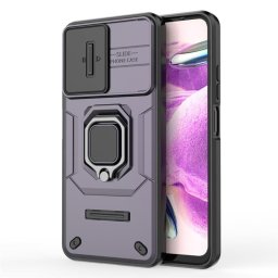 Хибриден гръб със стойка и слайдер за камера за Xiaomi Redmi Note 12S - тъмно лилав