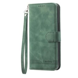 Кожен калъф страничен flip марка Dierfeng за Huawei P60 Pro – зелен