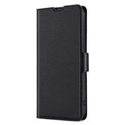 Тънък кожен калъф за Huawei P60 Pro – черен