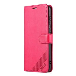 Кожен калъф страничен flip марка AZNS за Huawei P60 Pro – цвят малина
