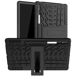 Двупластов гръб със стойка за Samsung Galaxy Tab S9+ - черен