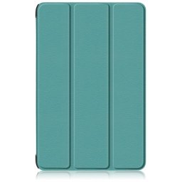 Кожен калъф със сгъващ се капак за Samsung Galaxy Tab S10 FE / S9 FE / S9 5G - тюркоазен