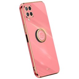 Силиконов гръб със стойка тип пръстен марка XINLI за Samsung Galaxy A12 - червен